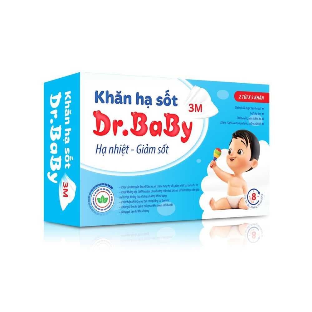 Khăn hạ sốt Dr.Baby (xanh)