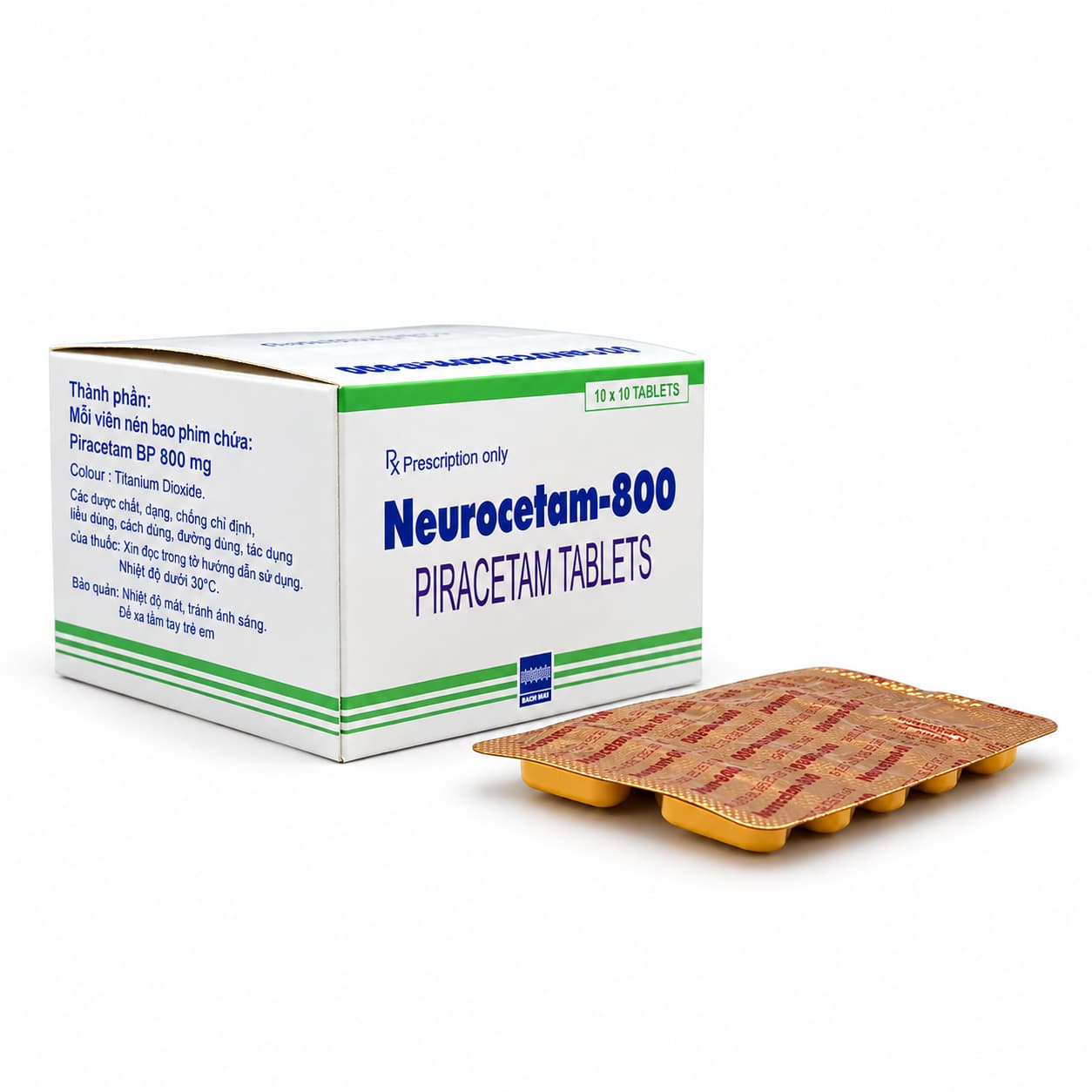 Neurocetam-800 Piracetam 800mg Micro Labs hộp thuốc