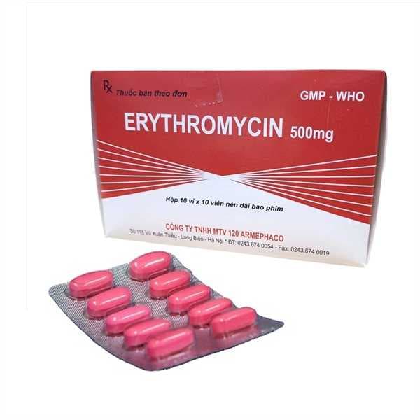 Thuốc Erythromycin 500