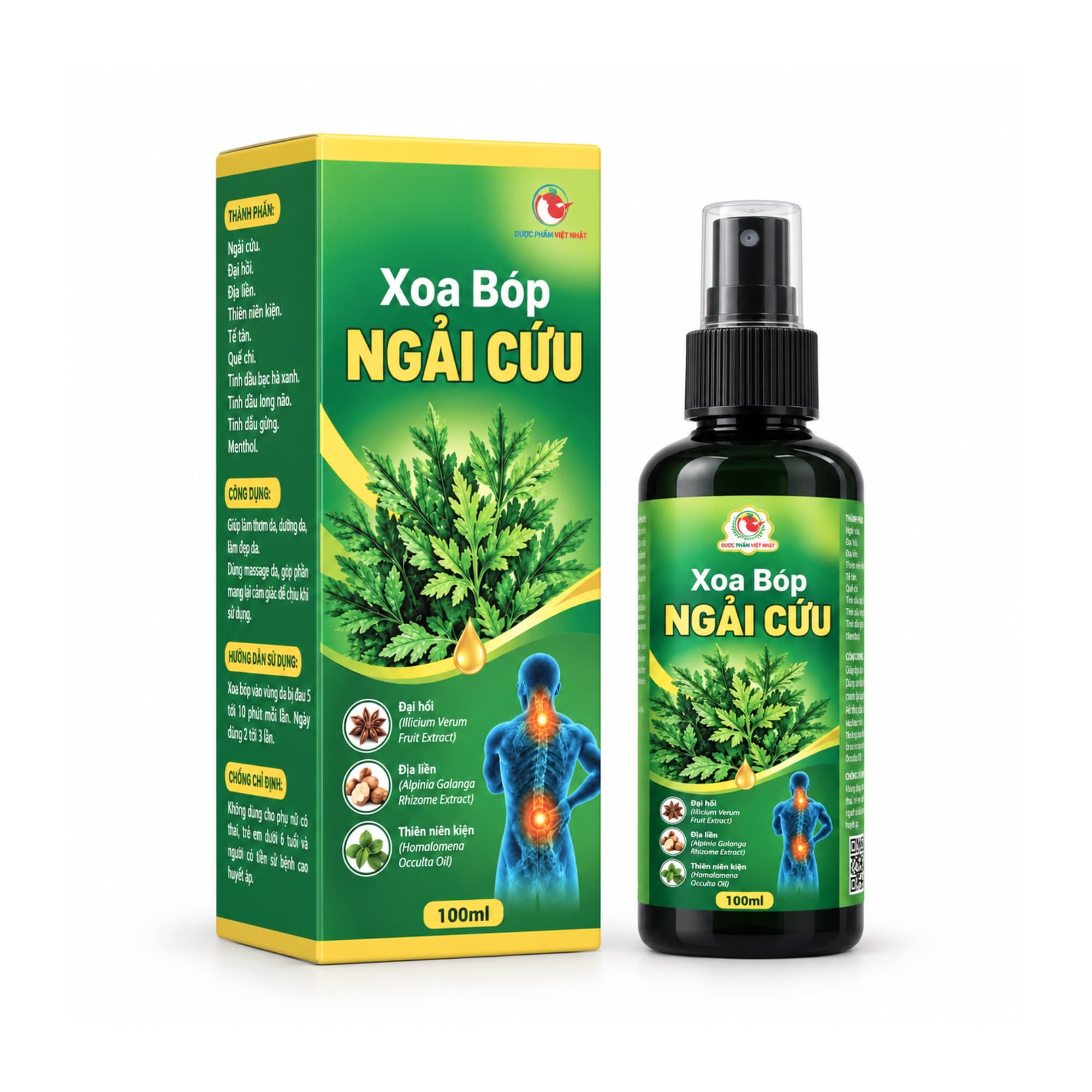 Xoa bóp ngải cứu Việt Nhật Chính hãng