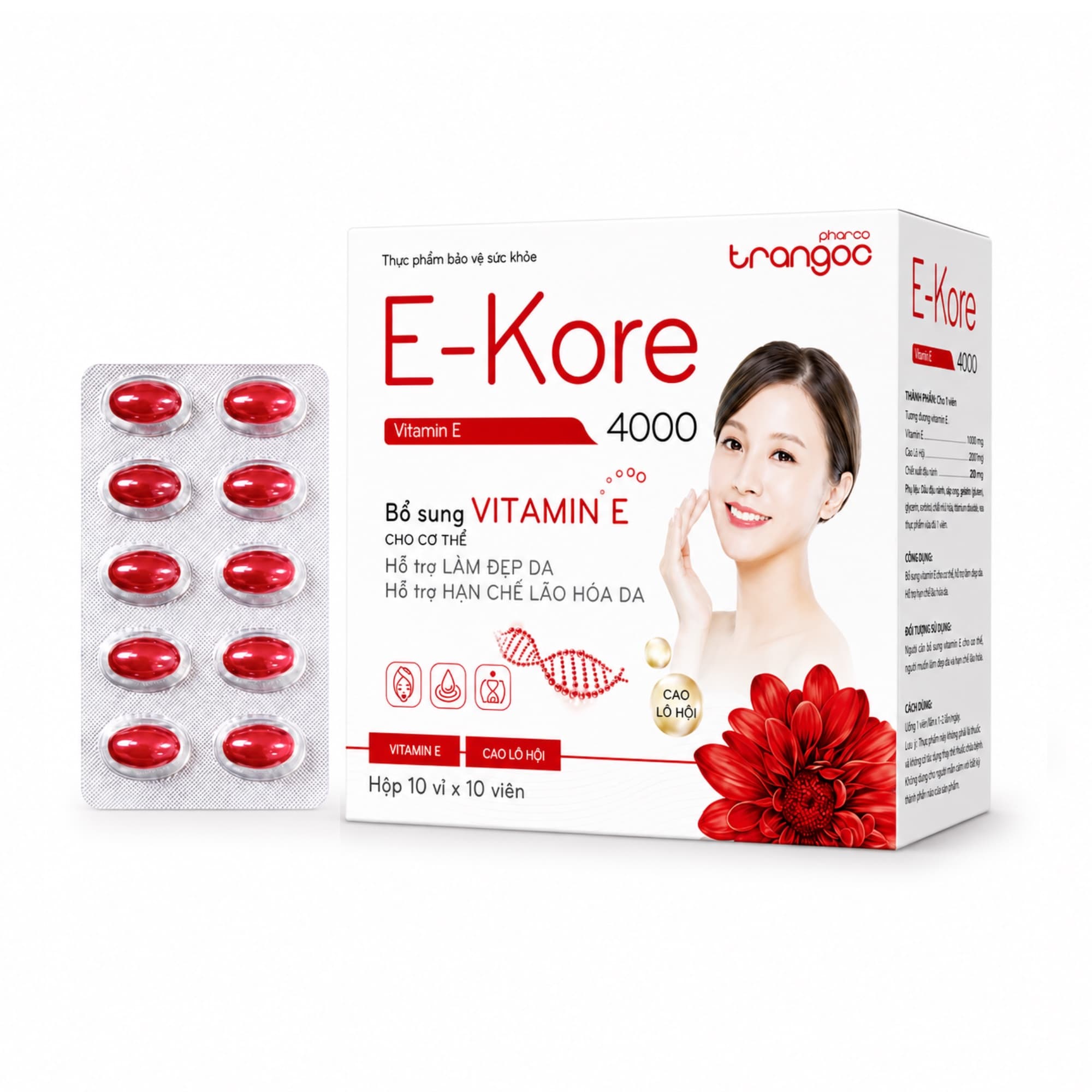 E-Kore 4000 | Bổ sung Vitamin E, hỗ trợ chống oxy hóa, làm đẹp da | Giá sỉ nhà thuốc E-Kore 4000 | Bổ sung Vitamin E, hỗ trợ chống oxy hóa, làm đẹp da | Giá sỉ nhà thuốc