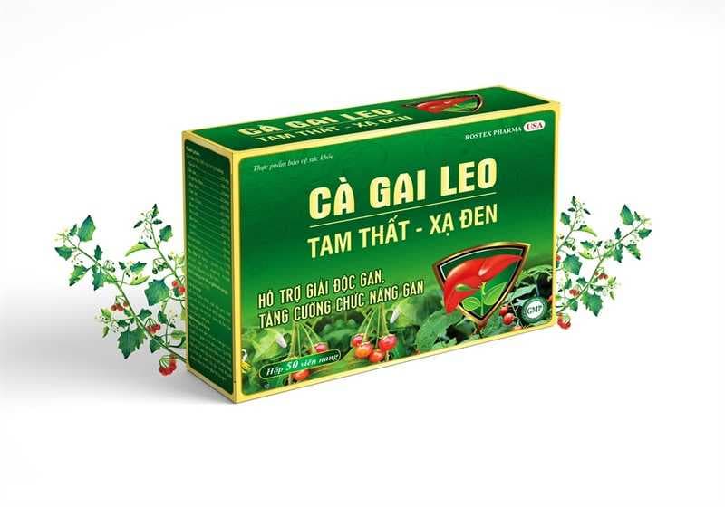 Cà Gai Leo Tam Thất Xạ Đen Rostex - Vỉ Cà Gai Leo Tam Thất Xạ Đen Rostex - Vỉ