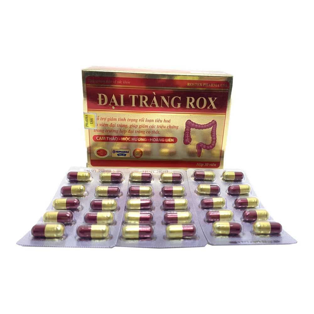 Đại Tràng Rox hỗ trợ giảm tình trạng rối loạn tiêu hoá do viêm đại tràng (Hộp đỏ) Đại Tràng Rox hỗ trợ giảm tình trạng rối loạn tiêu hoá do viêm đại tràng (Hộp đỏ)