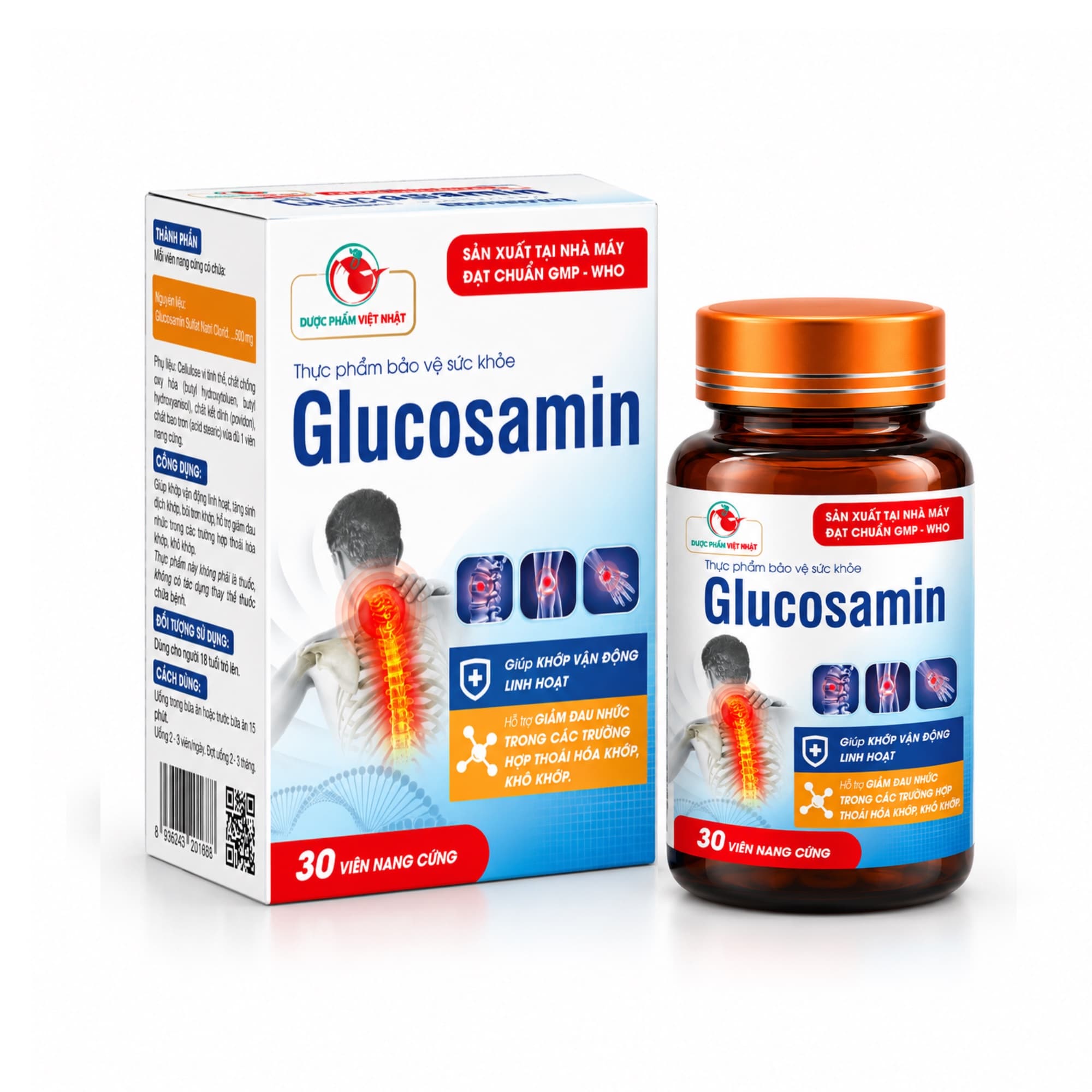 Glucosamin Việt Nhật hỗ trợ giảm đau nhức xương khớp (Hộp xanh) Glucosamin Việt Nhật hỗ trợ giảm đau nhức xương khớp (Hộp xanh)