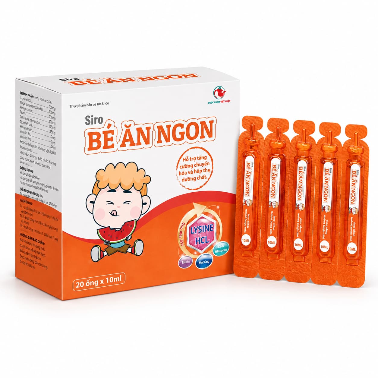 Siro Bé Ăn Ngon Việt Nhật giúp bổ sung L-Lysine, vitamin, khoáng chất và các dưỡng chất thiết yếu cho cơ thể Siro Bé Ăn Ngon Việt Nhật giúp bổ sung L-Lysine, vitamin, khoáng chất và các dưỡng chất thiết yếu cho cơ thể