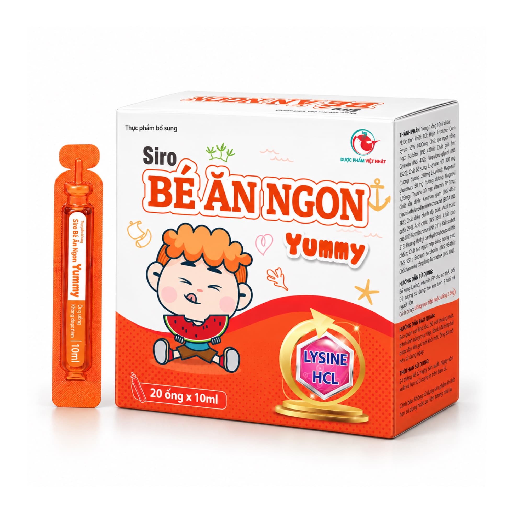 Siro Bé ăn ngon yummy, bổ sung lysine, vitamin PP cho cơ thể (hộp vuông) Siro Bé ăn ngon yummy, bổ sung lysine, vitamin PP cho cơ thể (hộp vuông)