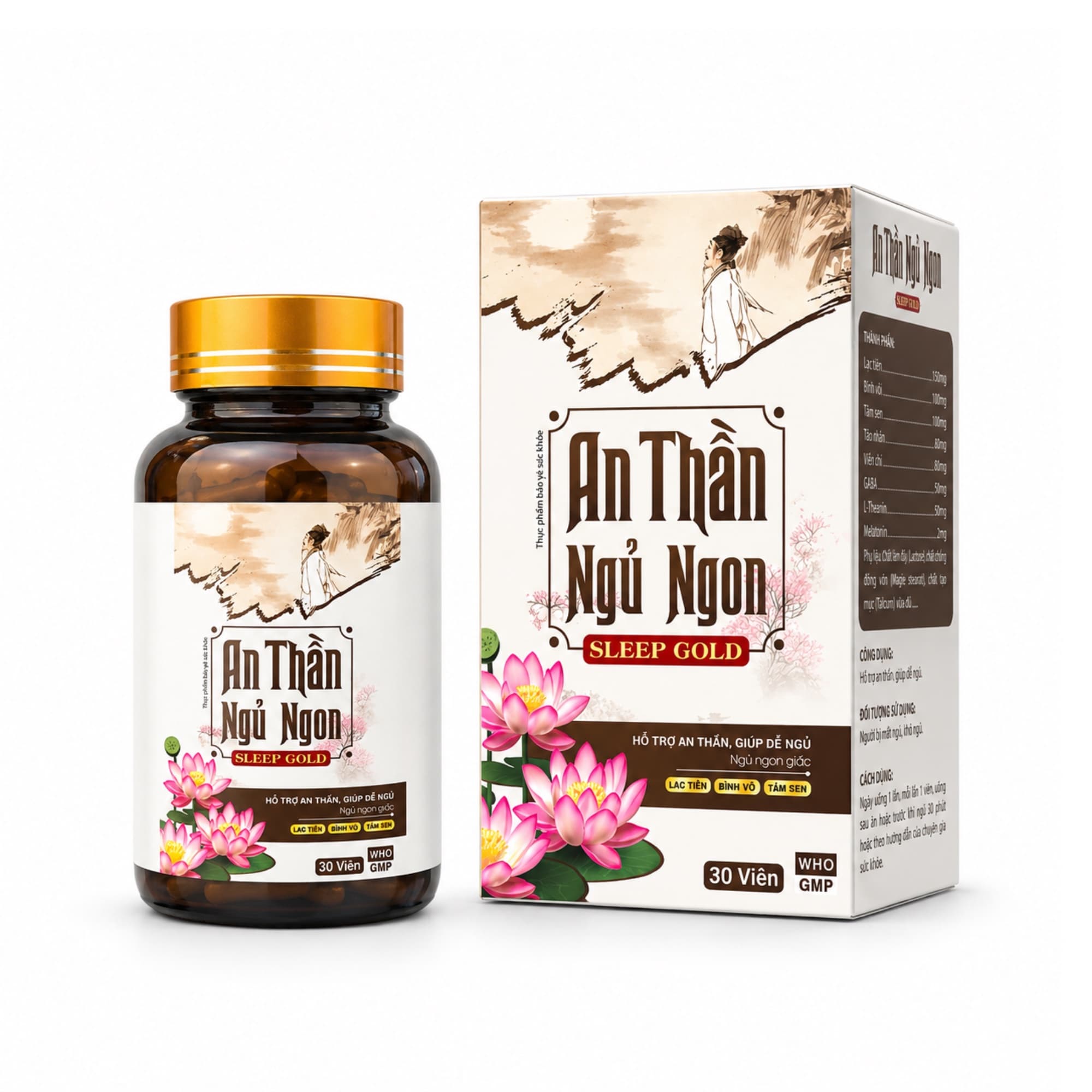 Viên An Thần Ngủ Ngon Sleep Gold giúp dễ ngủ, hỗ trợ an thần Viên An Thần Ngủ Ngon Sleep Gold giúp dễ ngủ, hỗ trợ an thần