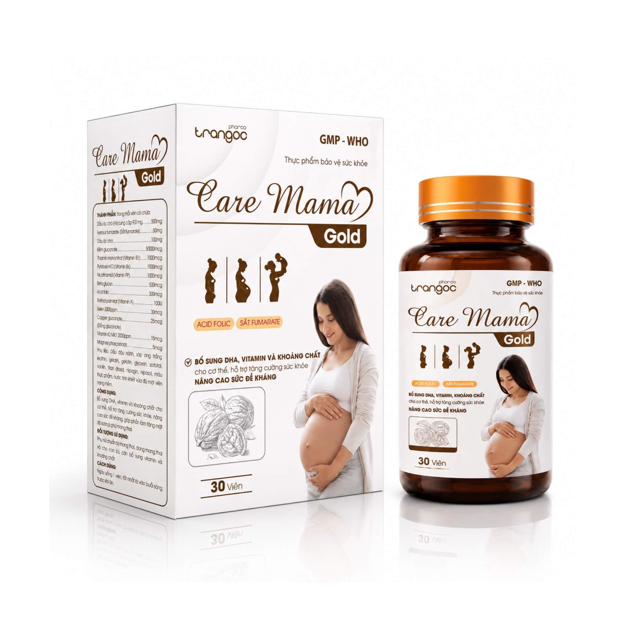 Viên bổ bầu Care Mama Gold TH Pharma Trần Ngọc (chai) Viên bổ bầu Care Mama Gold TH Pharma Trần Ngọc (chai)