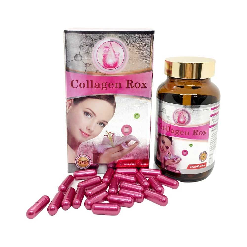Viên uống Collagen Rox Màu Hồng Hình Cô Gái Viên uống Collagen Rox Màu Hồng Hình Cô Gái